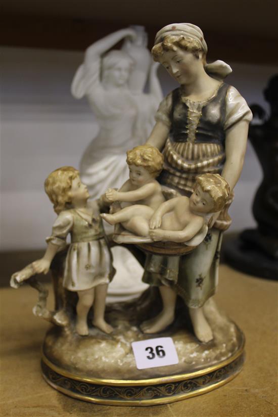 2 Continental porcelain groups